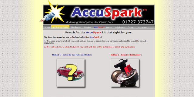 An eccomerce website for the motor industry.