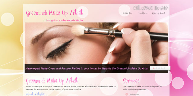 A Make Up Artist based in Greenwich